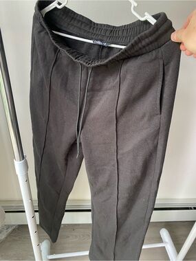 Dittos Black Men's Drawstring Front-Seam Joggers